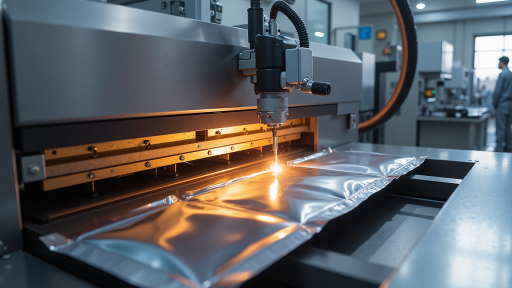 新产品发布会现场，新型数控机床揭幕仪式，领导剪彩，媒体拍照